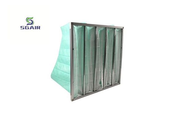 Fibra de vidrio H14 filtro de bolsa de aluminio, filtro de aire de bolsillo 21 mm