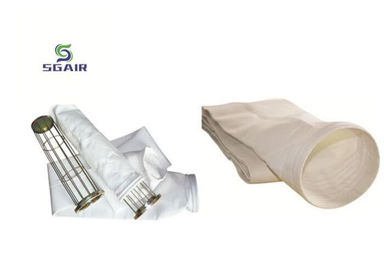 Buen permeabilidad al aire Filtro de bolsas de polvo de 2 mm, bolsas de filtro Baghouse Blanco