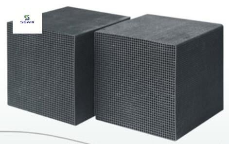 Cubo de carbono activado de panal de miel baja resistencia al viento mejor función de adsorción