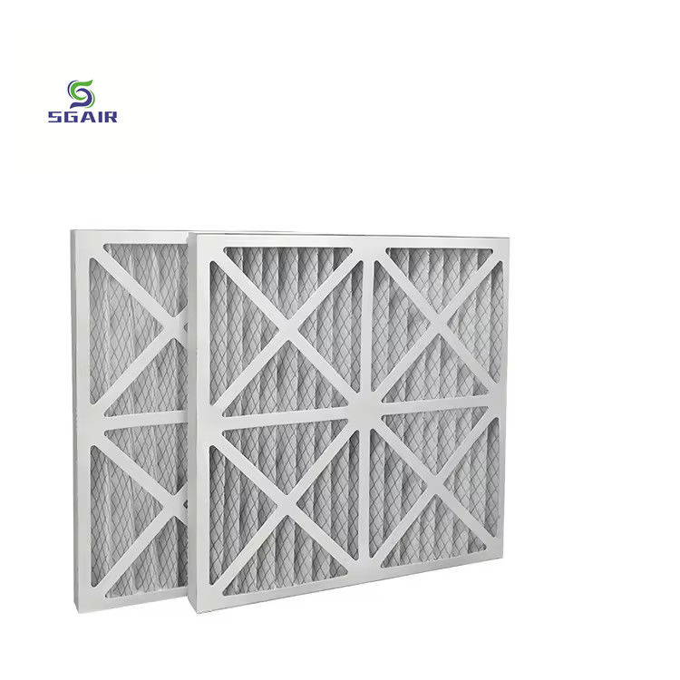 Filtros de aire de fibra fina y plissados con filtración de alta eficiencia E10-H13