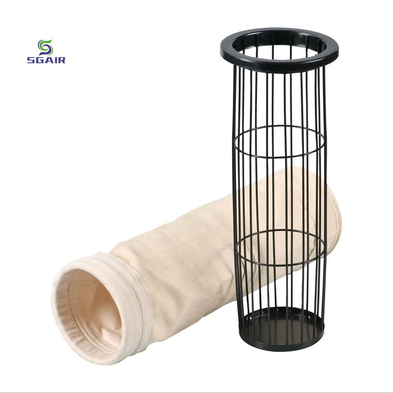 Filtro de bolsas de polvo de fibra de vidrio Resistente al calor con una eficiencia del 55% al 95%