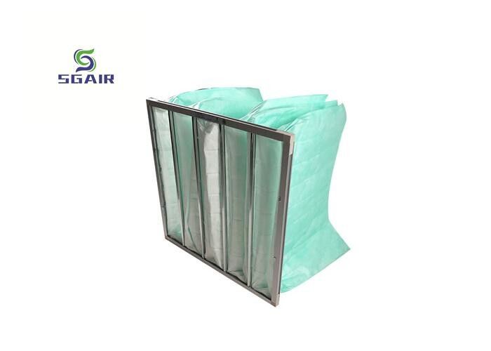 El hospital utiliza el marco de aleación de aluminio de fibra de vidrio F8 filtro de bolsa para AC