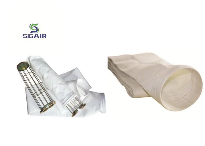 Buen permeabilidad al aire Filtro de bolsas de polvo de 2 mm, bolsas de filtro Baghouse Blanco