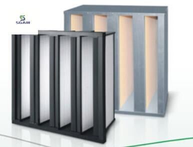 Área de filtración ampliable de filtro combinado de eficiencia media / filtro combinado HEPA