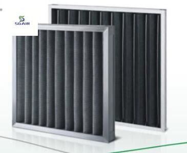 La malla galvanizada de aluminio de malla de carbono activado filtro de aire pliado se puede doblar