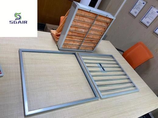 Cuadro de filtro de aire GI Hepa galvanizado con alta resistencia