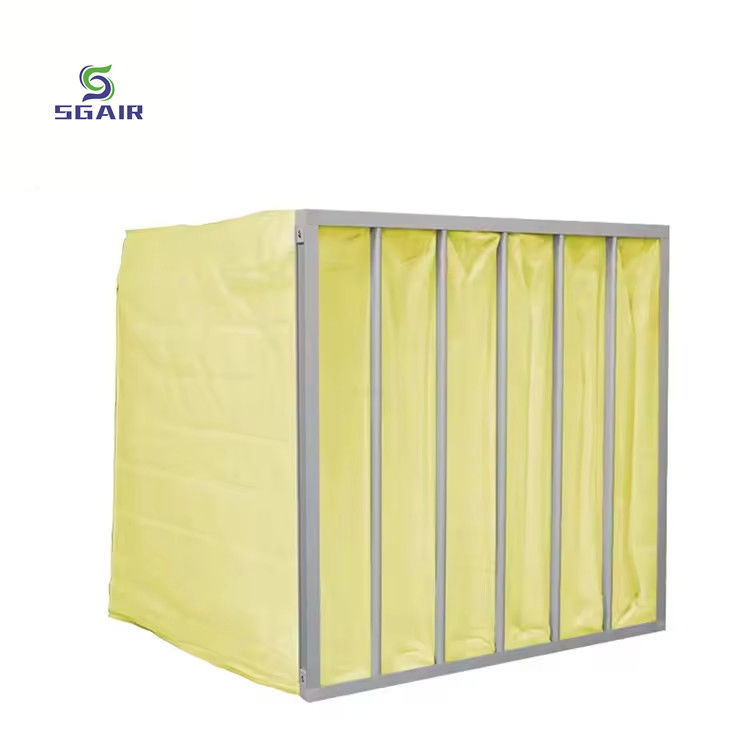 F7 Filtro de aire de bolsillo de pequeño volumen Gran capacidad de contención de suciedad