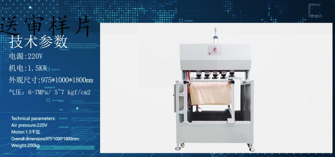 6.5 - 7Pa Máquina para la fabricación de filtros de aire semiautomáticos